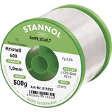 Stannol mehka spajkalna žica Kristall 600 v zlitini Flowtin TC Sn99Cu1 z 2\,5% pretoka 1\,0 mm na premeru 500 mm Kristall 600 Fairtin spajkalna žica\, neosvinčena neosvinčeni Sn99\,3, (20428513) | Shoptok.si