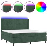  The Living Store Box spring postelja z vzmetnico LED tem. zelena 180x200cm žamet - Box Spring Postelja, (21491789) | Shoptok.si