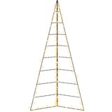  Metalna božićna jelka KUOPIO 210 cm Topla bijela Čelik Crna | shoptok.hr