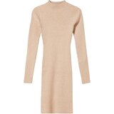 Bershka Pletena obleka pesek | Shoptok.si