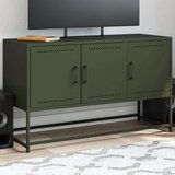 vidaXL TV omarica olivno zelena 100,5x39x60,5 cm jeklo Cene