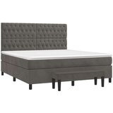  Krevet s oprugama i madracem tamnosivi 180x200 cm baršunasti | shoptok.hr