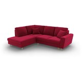 Cosmopolitan Design Crvena baršunasti sklopiva/s prostorom za odlaganje kutna garnitura (s lijevim kutom/u obliku slova L) Kyoto – | shoptok.hr