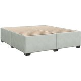  Krevet s oprugama i madracem svjetlosivi 200x200 cm baršunasti | shoptok.hr