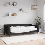  Dnevni krevet s madracem crni 90 x 200 cm od tkanine | shoptok.hr