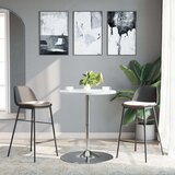  Barski stol bijeli 60 x 60 x 90 cm drvo i kromirani čelik | shoptok.hr