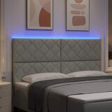  LED glava kreveta Svijetlo siva 180 cm Baršun | shoptok.hr