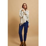 Marisse Sand Checkered Scarf Cene