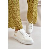 Boto Low Women's Platform Sneakers Made Of Eco Leather White-Beige Nevelena | Shoptok.si