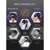 BONAIREST Potovalna blazina za potovanja z 360° oporo glave in masko | Shoptok.si