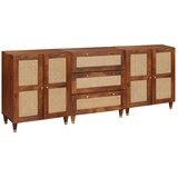 vidaXL Set komoda 3 pcs Smeđa 180 x 33 x 75 cm Čvrsto drvo manga | shoptok.hr