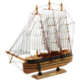  Kolekcionarska maketa povijesnog jedrenjaka s 3 jedrilice 39x36cm | shoptok.hr