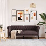  Dvosjed Chesterfield tamnosmeđi od tkanine | shoptok.hr