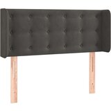  Vzglavje z ušesi temno sivo 103x16x78/88 cm žamet, (20792830) | Shoptok.si