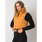 Fashion Hunters Dark yellow vest with a hood Cene