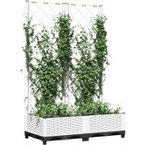  Vrtna sadilica s rešetkom bijela 80 x 40 x 121,5 cm PP | shoptok.hr