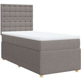  Krevet s oprugama i madracem smeđesivi 90x200 cm od tkanine | shoptok.hr
