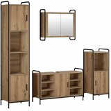  Set ormarića za kupaonicu 4 kom. Hrast artisan 40 x 36 x 181 cm - Hrast artisan Ormar ispod sudopera (1 vrata i 2 police) + vise | shoptok.hr