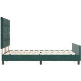 Postelja Temno Zeleno 140x200 cm Žamet, (22049206) | Shoptok.si