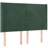  Vzglavje z ušesi temno zeleno 147x16x118/128 cm žamet, (20932968) | Shoptok.si