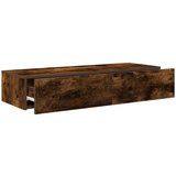 vidaXL Zidna polica s ladicama dimljeni hrast 100x36x19 cm | shoptok.hr