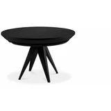 Windsor & Co Sofas crni stol na razvlačenje od hrastovog drveta Magnus, ø 120 cm