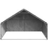Vanjski pseći boks s pokrovom 3x2x1,9 m pocinčani čelik | shoptok.hr