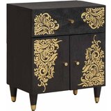 vidaXL Ormarić s vratima Crna 50 x 33 x 60 cm Čvrsto drvo manga Cijene