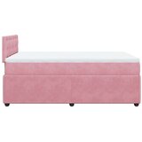 vidaXL Krevet s oprugama i madracem ružičasti 120 x 190 cm baršunasti | shoptok.hr