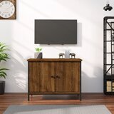 Maison Chic TV omarica - TV stojalo - Televizijska omarica z vrati rjavi hrast 60x35x45 cm inženirski les, (21700226) | Shoptok.si