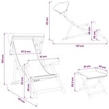  Ležaljka 4 pcs 3 Pozicija Čvrsto drvo eukaliptusa Bež - Bež 2x ležaljka + 2x podmetalo | shoptok.hr