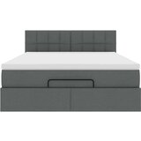 vidaXL Otomanski krevet s madracem i LED tamnosivi 140x190 cm tkanine | shoptok.hr