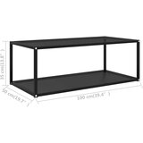  Stolić za kavu crni 100 x 50 x 35 cm od kaljenog stakla | shoptok.hr