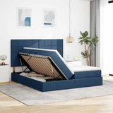  Krevet s od storage s uzglavljem Plava 200 x 200 cm Tkanina | shoptok.hr
