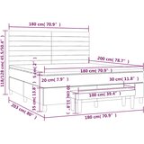  Krevet s oprugama i madracem tamnozeleni 180x200 cm baršunasti | shoptok.hr