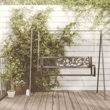  Gugalna klop 125 cm jeklo in plastika črne barve, (20659777) | Shoptok.si