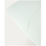 Kave Home Bijeli proširiv blagovaonski stol sa staklenom pločom stola 100x130 cm Yodalia – | shoptok.hr