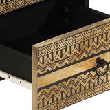  Krevetni ormarići 2 kom crni 40x33,5x46cm puno grubo drvo mango | shoptok.hr