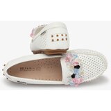 Resti Women's openwork white moccasins with decorative crystals Cizzas | Shoptok.si