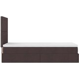 vidaXL Otomanski posteljni okvir z vzmetnico rjav 90x190 cm blago, (21608947) | Shoptok.si