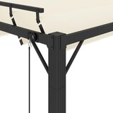  Sjenica s rešetkastim krovom 3 x 4 m krem tkanina i aluminij | Eponuda.com