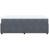  Krevet box spring s madracem tamnosivi 120 x 190 cm baršun | shoptok.hr
