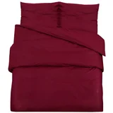 vidaXL Posteljnina bordo 155x220 cm lahka mikrovlakna, (20768948)