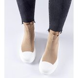 Gemre Gadbois Brown Sneakers with Elastic Upper | Shoptok.si