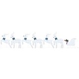 vidaXL LED irvasi 7 pcs Srebrno tkanina | shoptok.hr