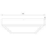  stropna svetiljka oak square 4xE27/15W/230V 48x48 cm hrast/bela | Eponuda.com