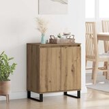 vidaXL Strani šal Umetni hrast 60 x 35 x 70 cm Konstruiran les | Shoptok.si