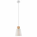 LAMKUR Bijela viseća svjetiljka s tekstilnim sjenilom ø 15 cm Enrico –