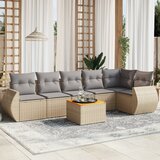  7-dijelni set vrtnih sofa od poliratana s jastucima bež | shoptok.hr