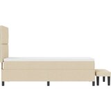 vidaXL Krevet s oprugama s madracem i klupom bež 80x200 cm tkanina | shoptok.hr